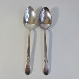 Adoration by 1847 Rogers Bros. IS 1930‎ Serving Spoon Silverware flatware Set 2
